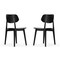 Emma and Oliver Gentry Set of 2 Solid Wood Dining Chairs with Curved Oval Backrests